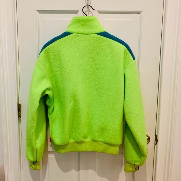 Vtg 80s Columbia Neon Fleece Jacket M Retro Pile Synchilla Ski Vaporwave 90s ACG - Picture 3 of 9